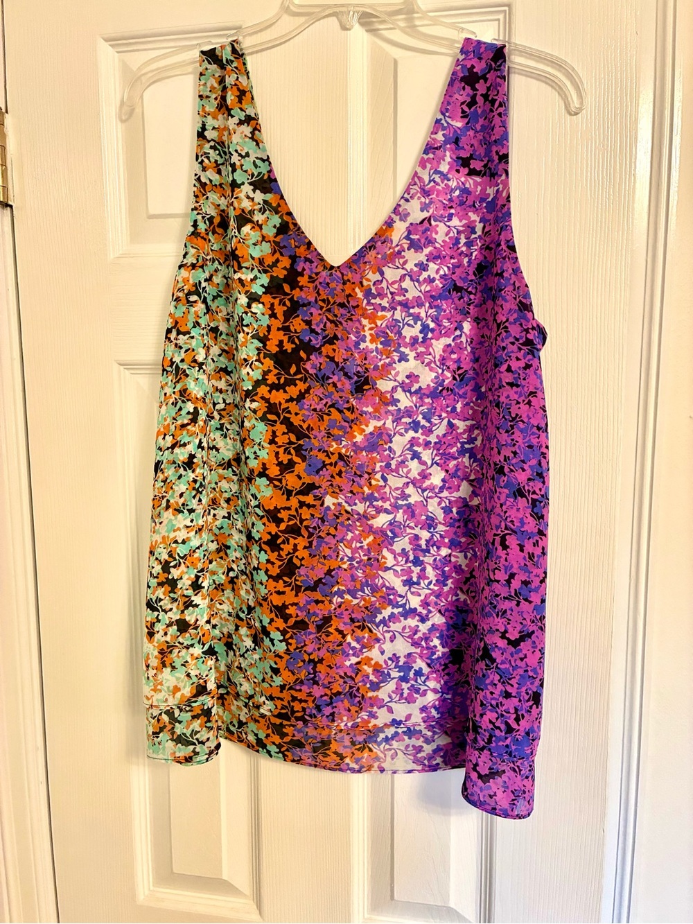 Multicolor Floral V-Neck Tank Top